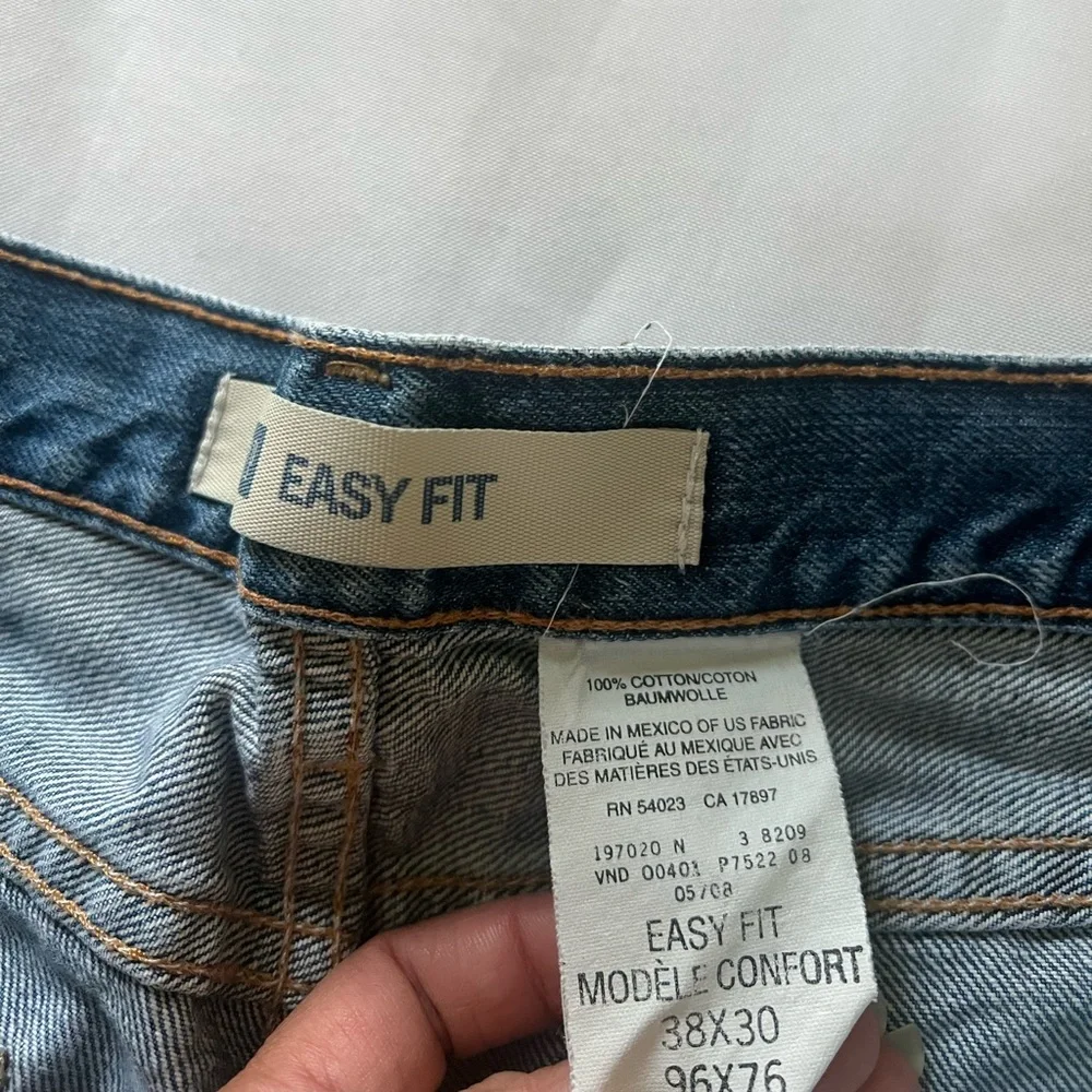 Easy fit men’s denim jeans size 38 x 30 blue